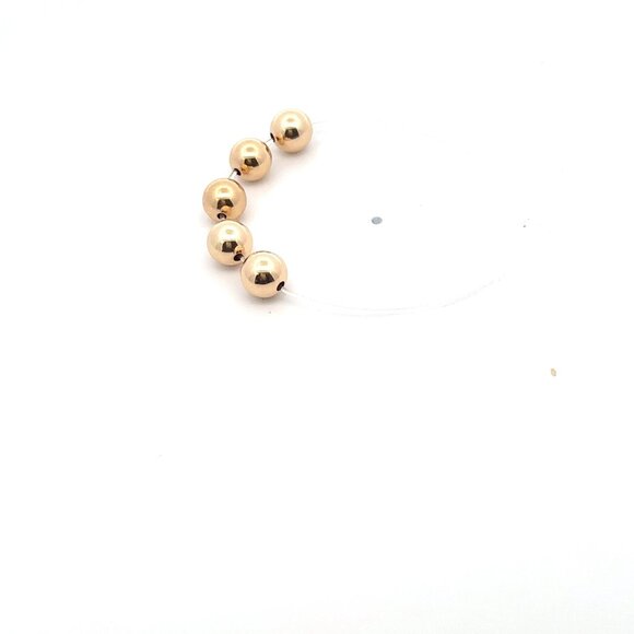 18K Gold Ball Polished Bead Spacer Small 7mm DIY Bracelet Necklace Sold by Pack - Picture 4 of 4